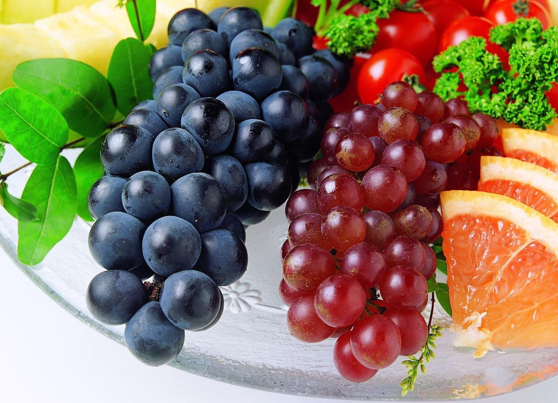 uvas tomates pomelo