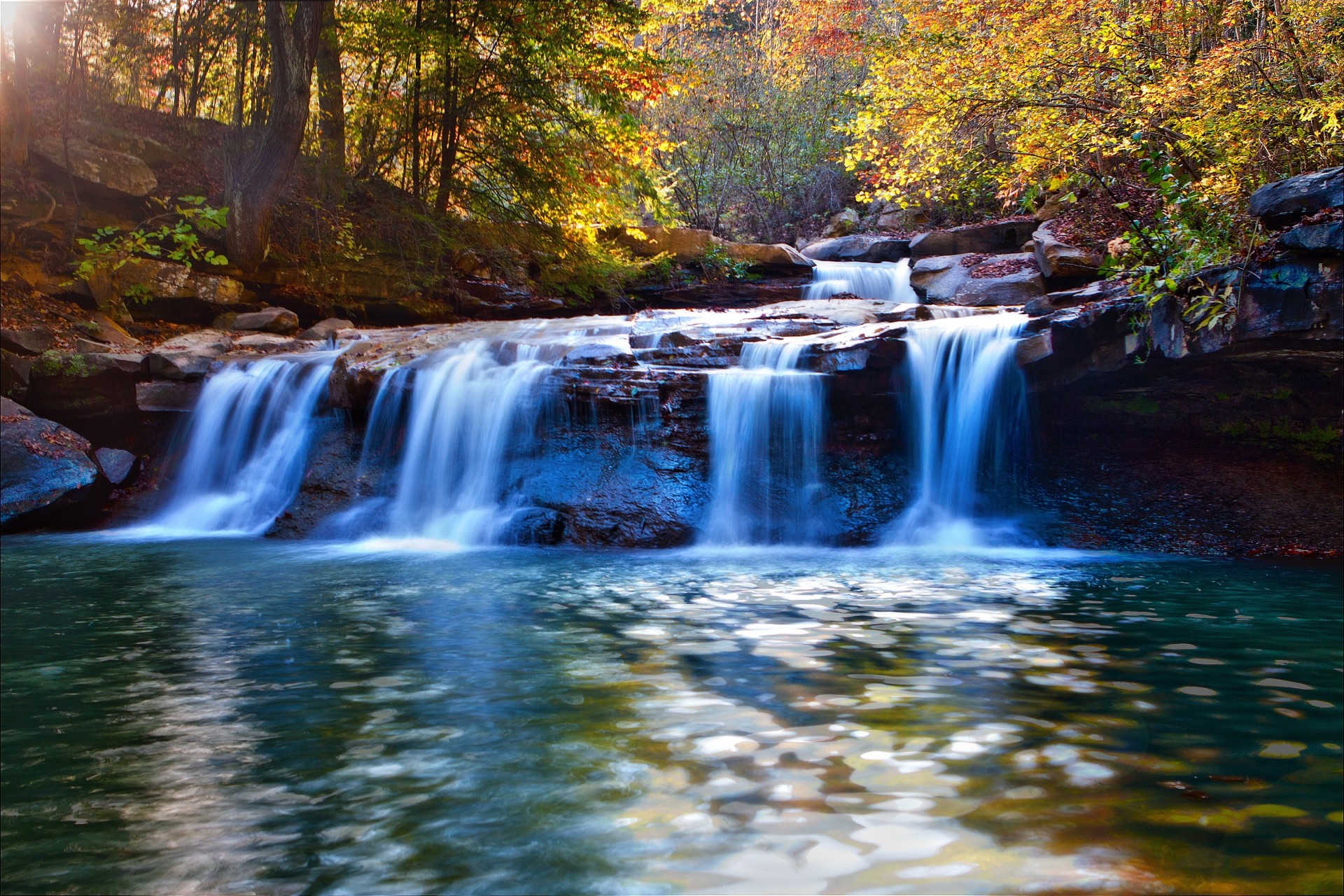 nature waterfall river