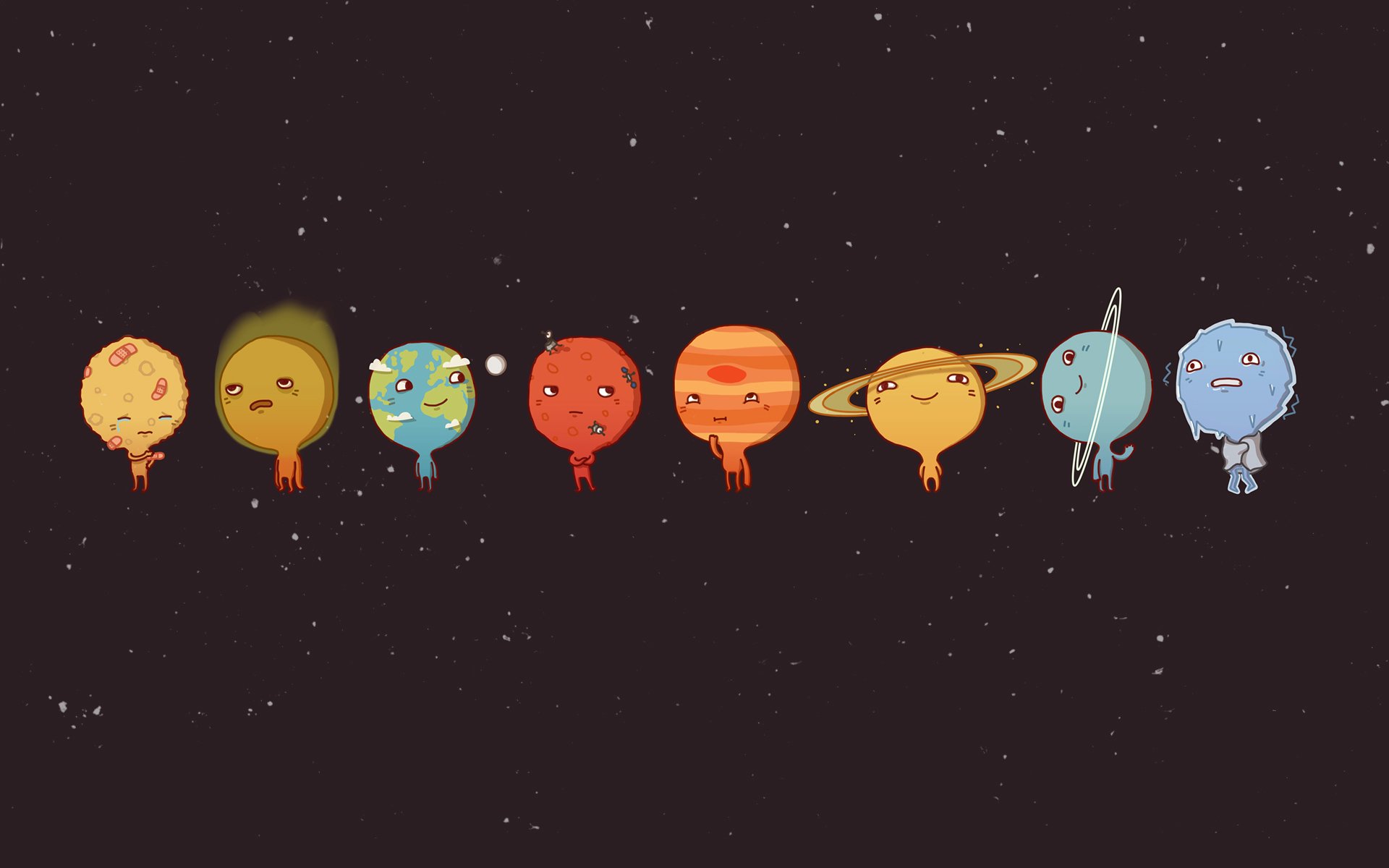 planets cartoons solar system