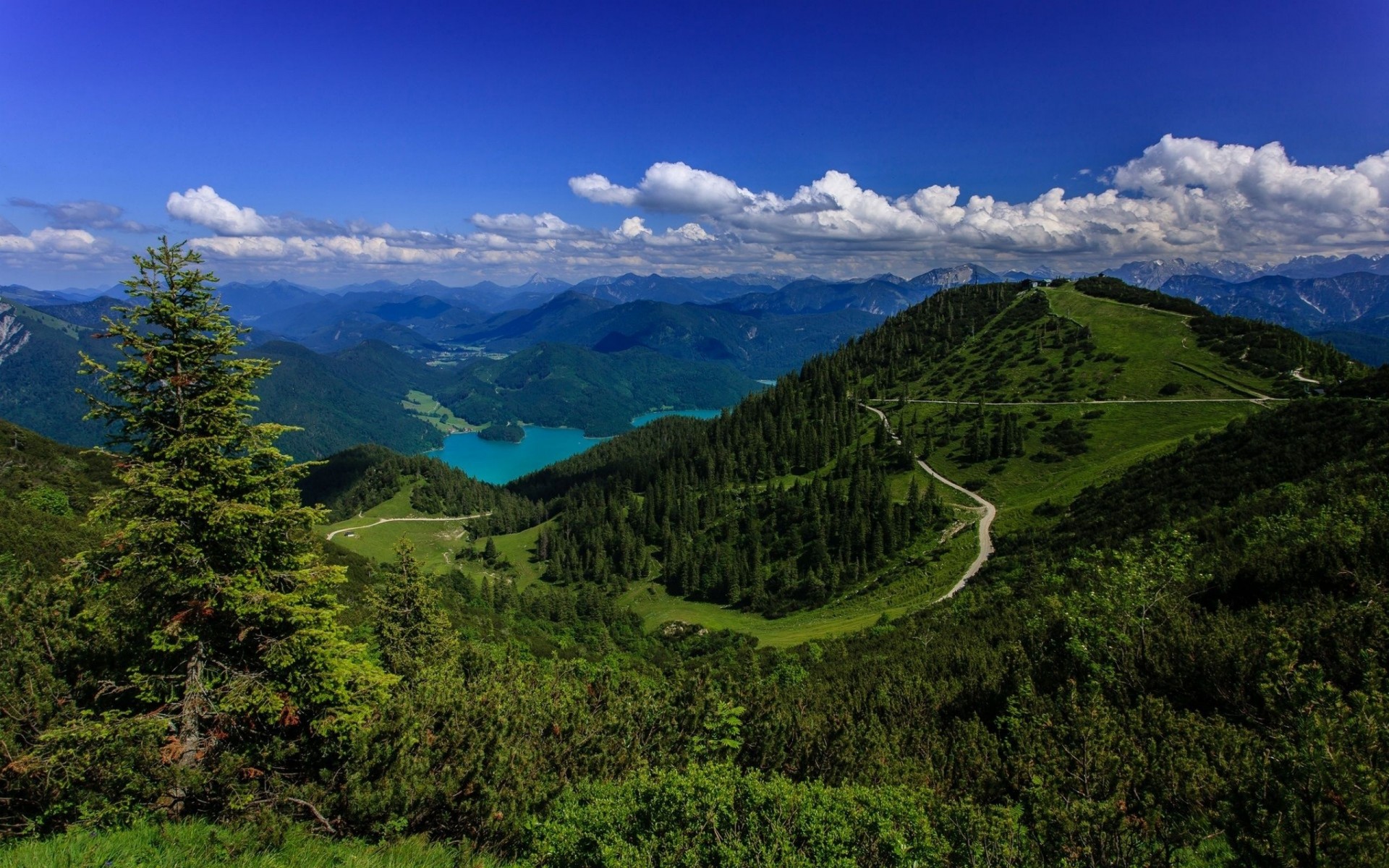 alpes bávaros bosques lago alemania reparación