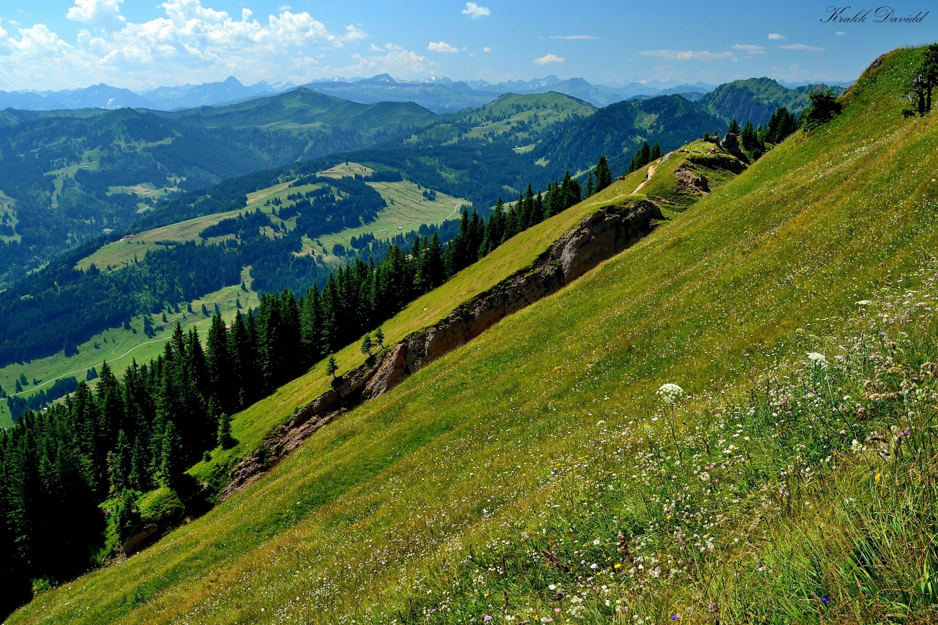 niebo góry wzgórza las natura