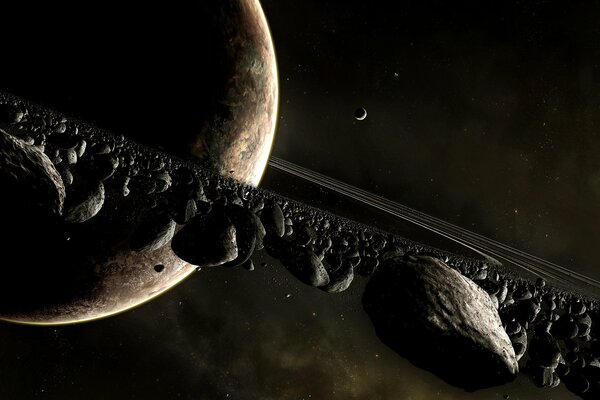 Необыкновенный снимок космического пространства планеты Сатурна