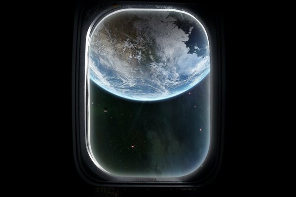 View from the porthole on the planet earth