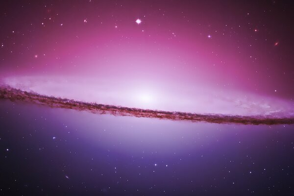 Purple galaxy in outer space