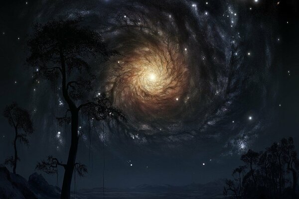 La galaxie à côté de la terre. fantaisie