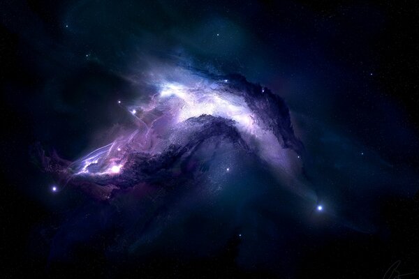 Невероятно красивая туманность во вселенной