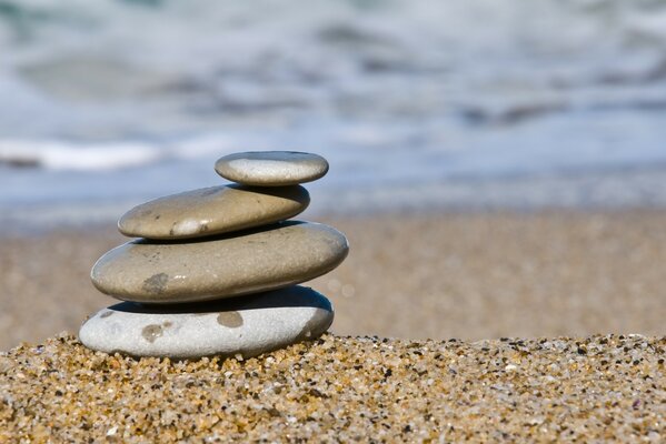 Strandsteine am Meer