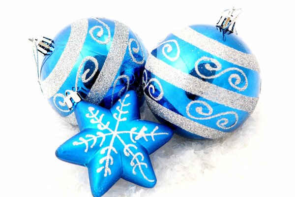 Set di decorazioni per alberi di Natale blu