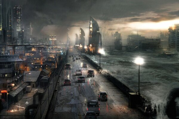 Route de nuit de l Apocalypse à la ville