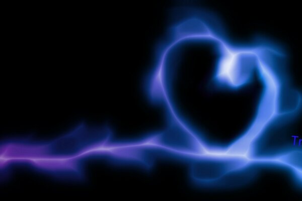 Image of a heart on a black background