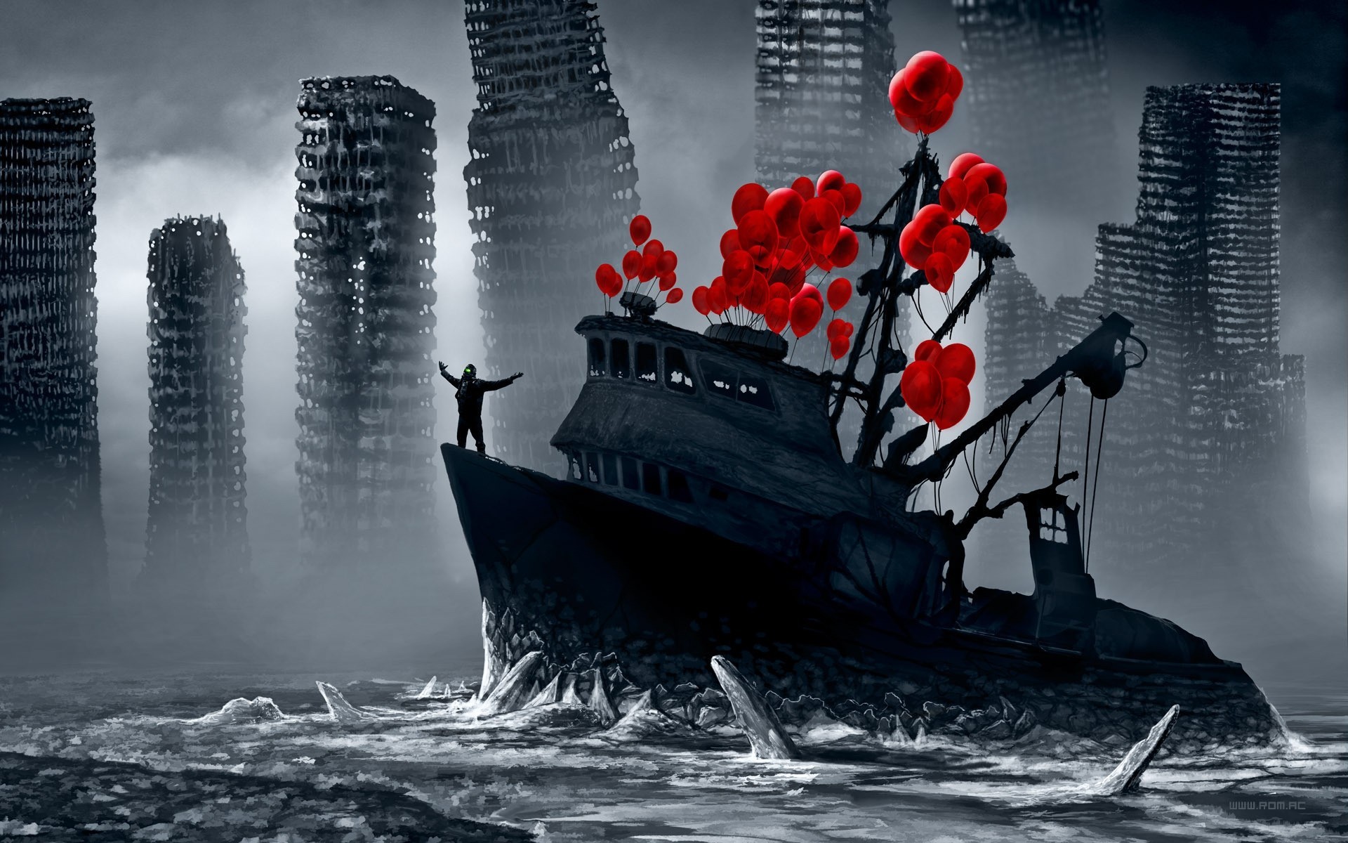 ballons bateau glace romance de l apocalypse