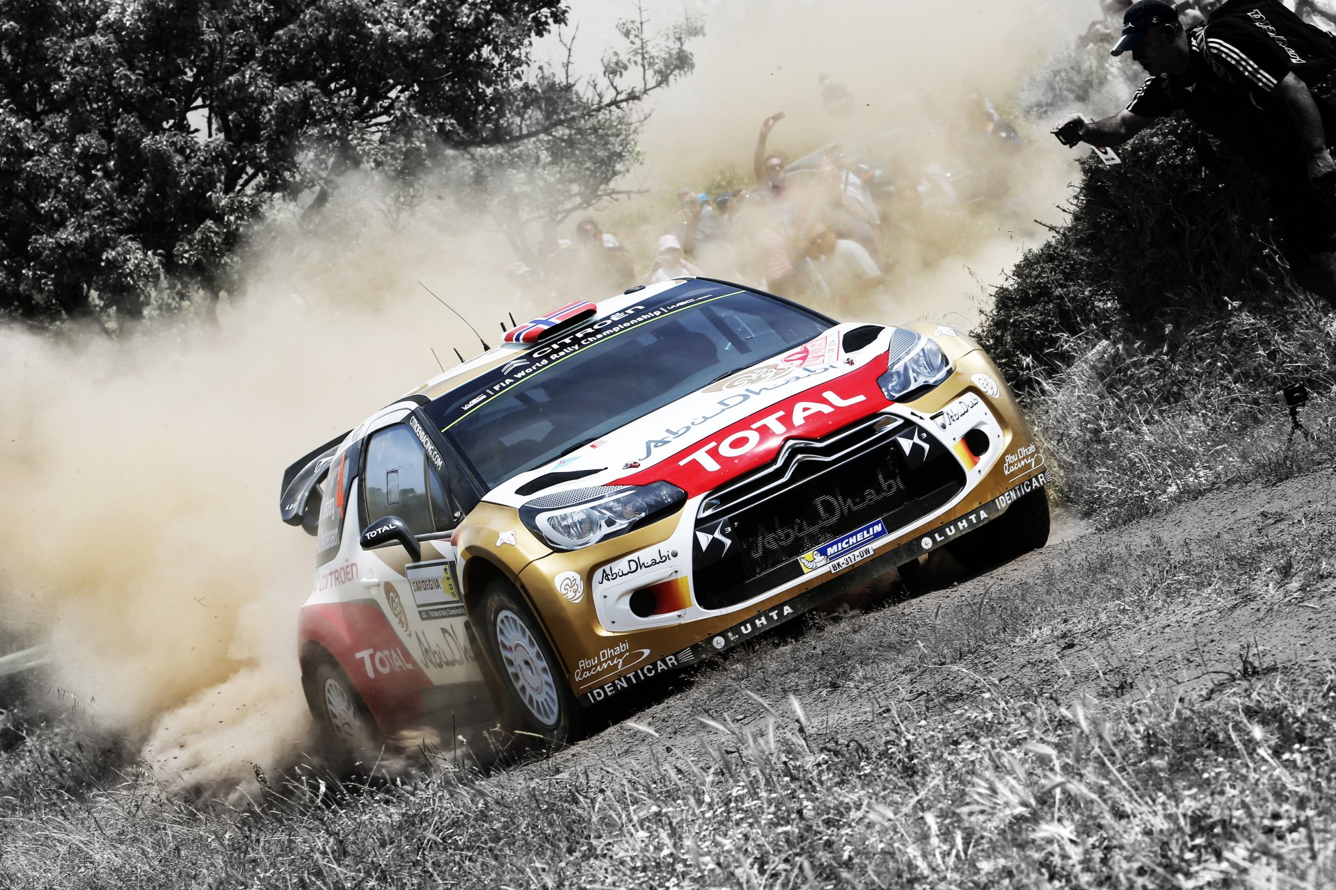 citroen ds3 wrc rally rally auto sport giorno citroen skid polvere auto