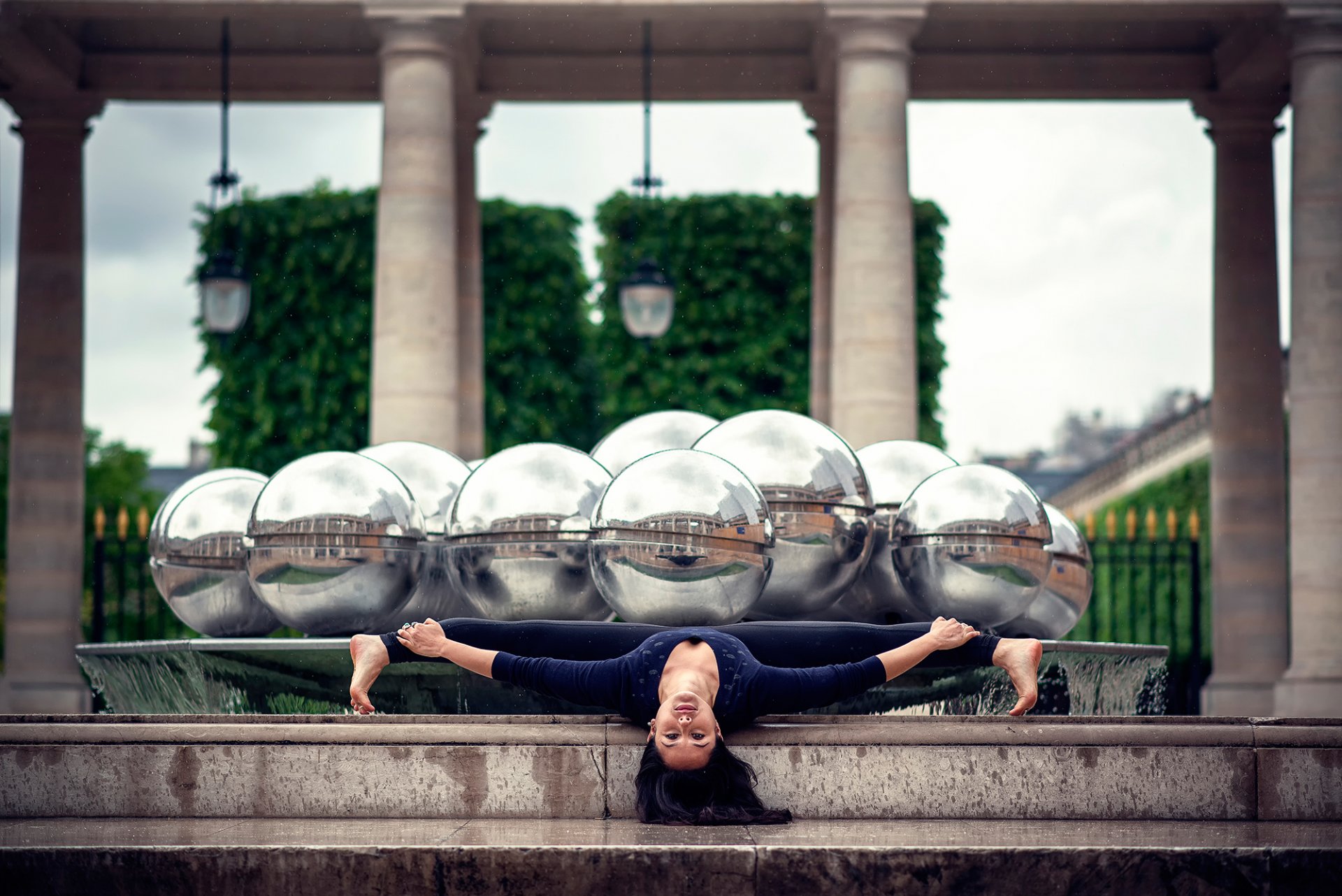 gemma vassallo gymnaste étirement ficelle pluie