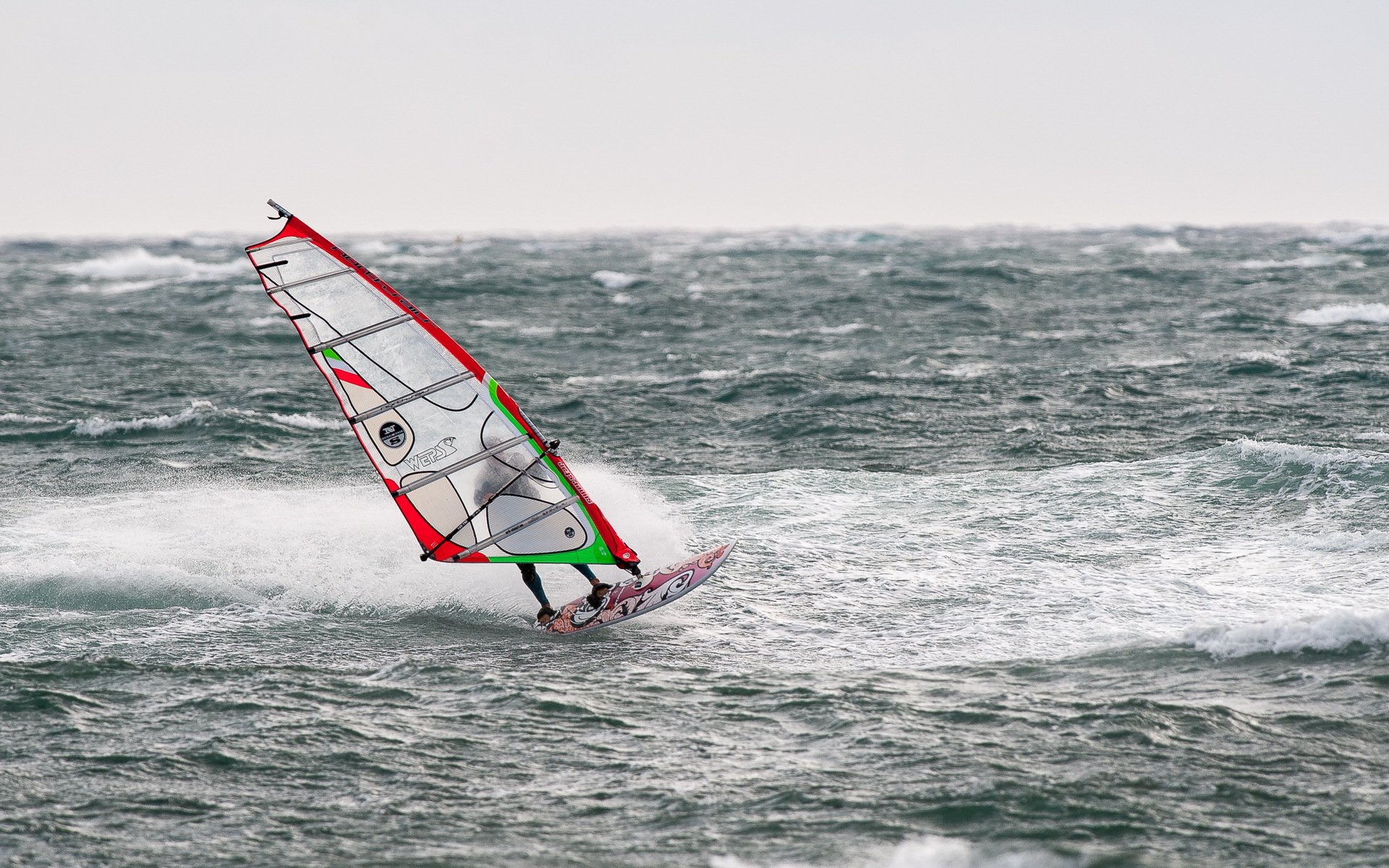 windsurfer sport meer