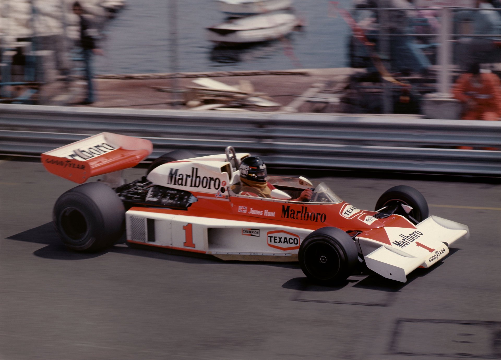 james hunt marlboro team mclaren mclaren m23 monaco grand prix monte carlo 1977 formula 1 world champion legend speed