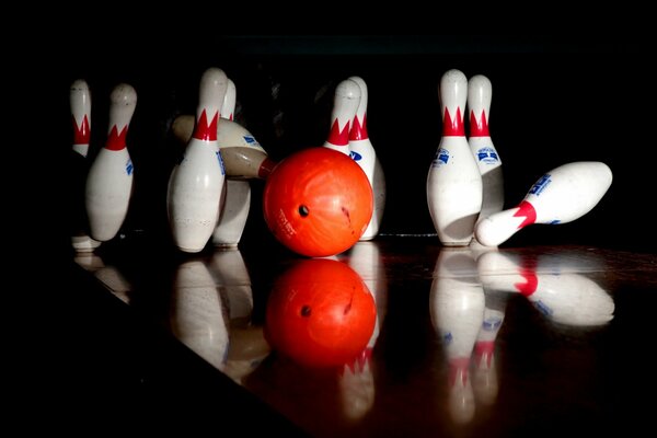 Knocking down all the pins in the bowling alley