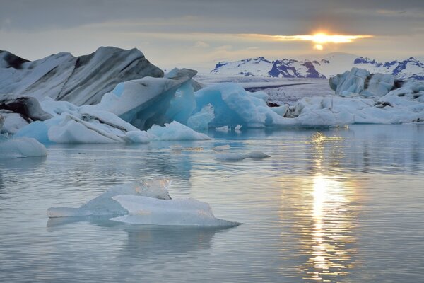 A breakaway iceberg in the Atlantic Ocean of Isandia