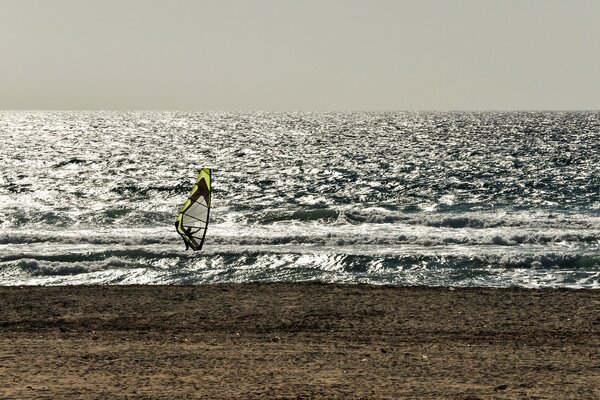 Windsurfing on the sea sport