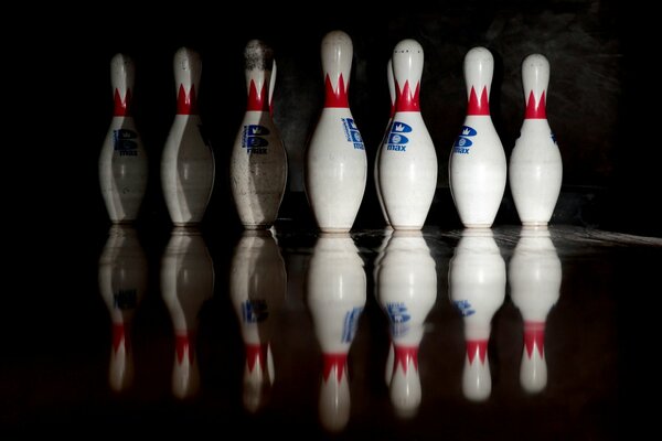 Bowling pins. Sport