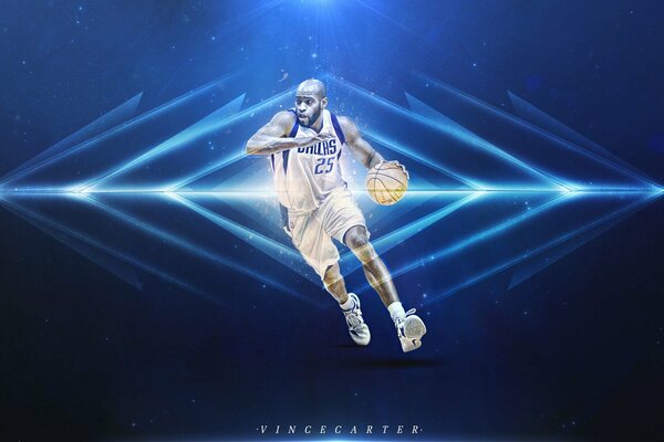 Vince Carter of the Dallas Mavericks throws the ball