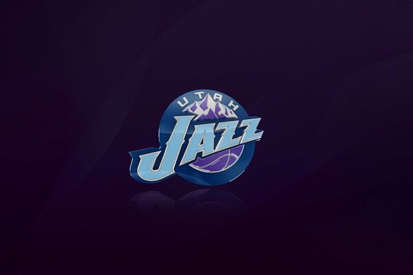 Logo Utah jazz on a dark background 