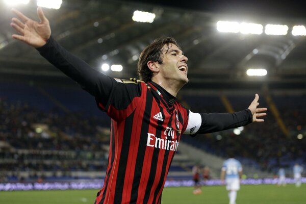 Ein Fußballverein in Mailand. Fußballer ricardo kaka