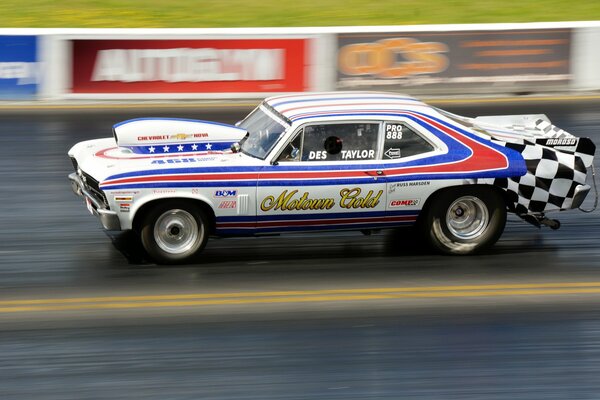 Image of a racing car during a competition