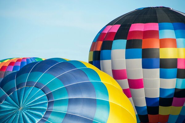 Colored balloons in the sky