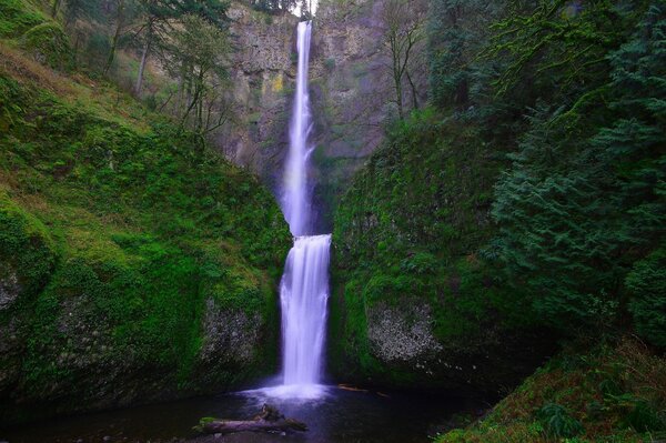 Cascada entre las rocas. Naturaleza