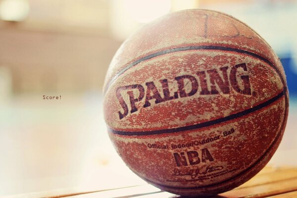 Pelota de baloncesto en un fondo macro