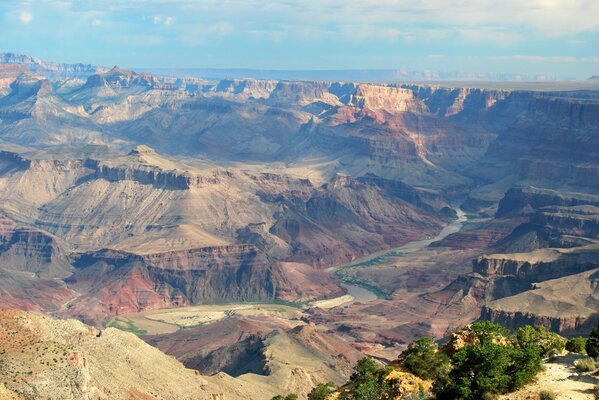 Grand Canyon in the USA, Arizona and blue sky
