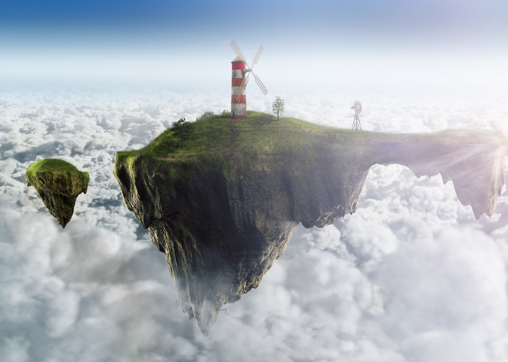 leuchtturm wolken inseln windböe himmel gelassenheit freiheit traum