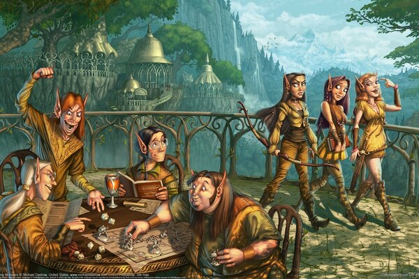 The ordinary life of elves in a fairy-tale city