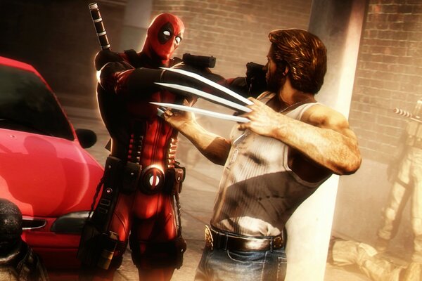 Deadpool vs Wolverine dans le jeu