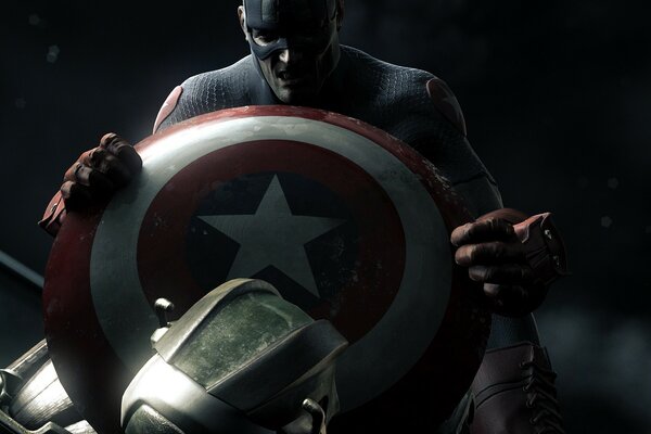 Captain America dans le noir. Marvel