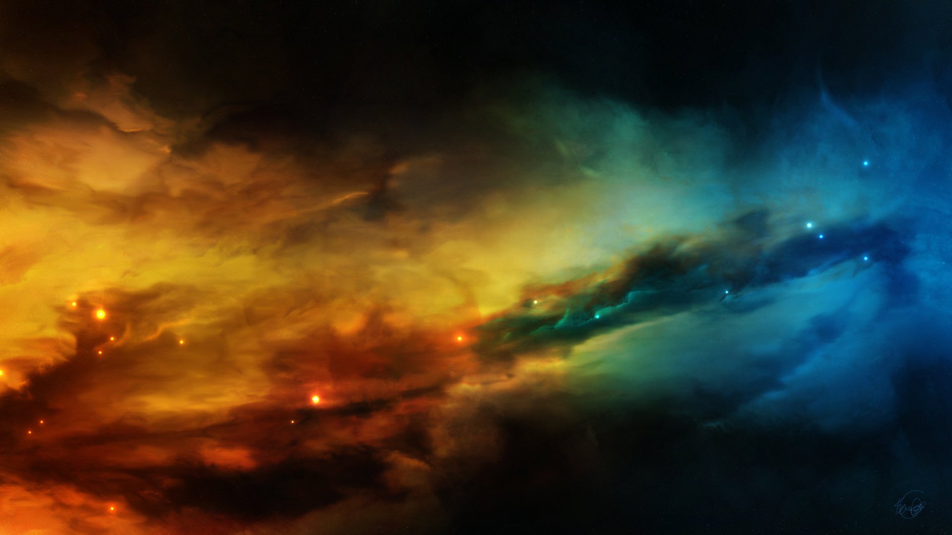 nebulosa nebulosa estrellas espacio