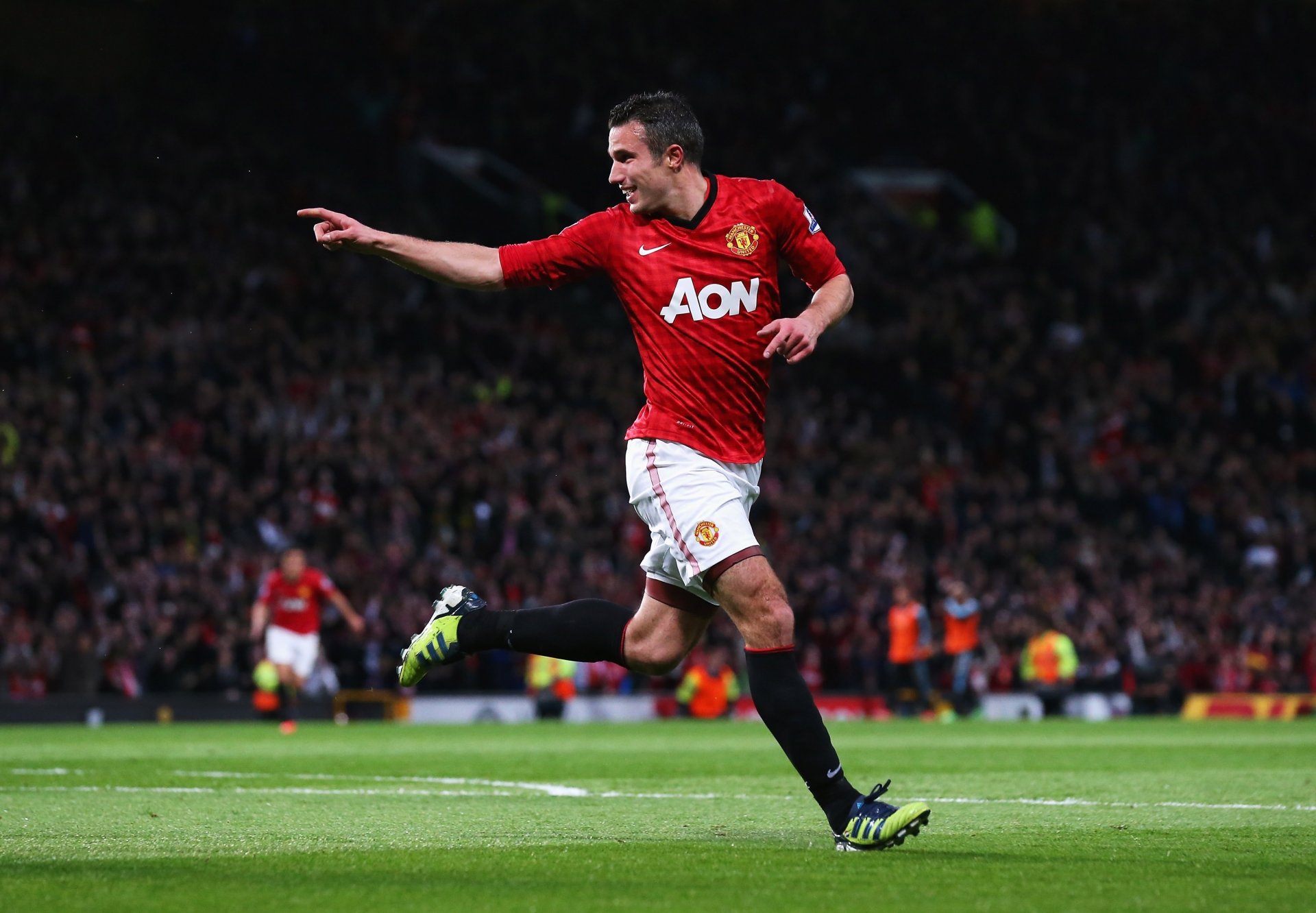 robin van persie manchester united manchester united football club old trafford theatre of dreams goal football sports fotball