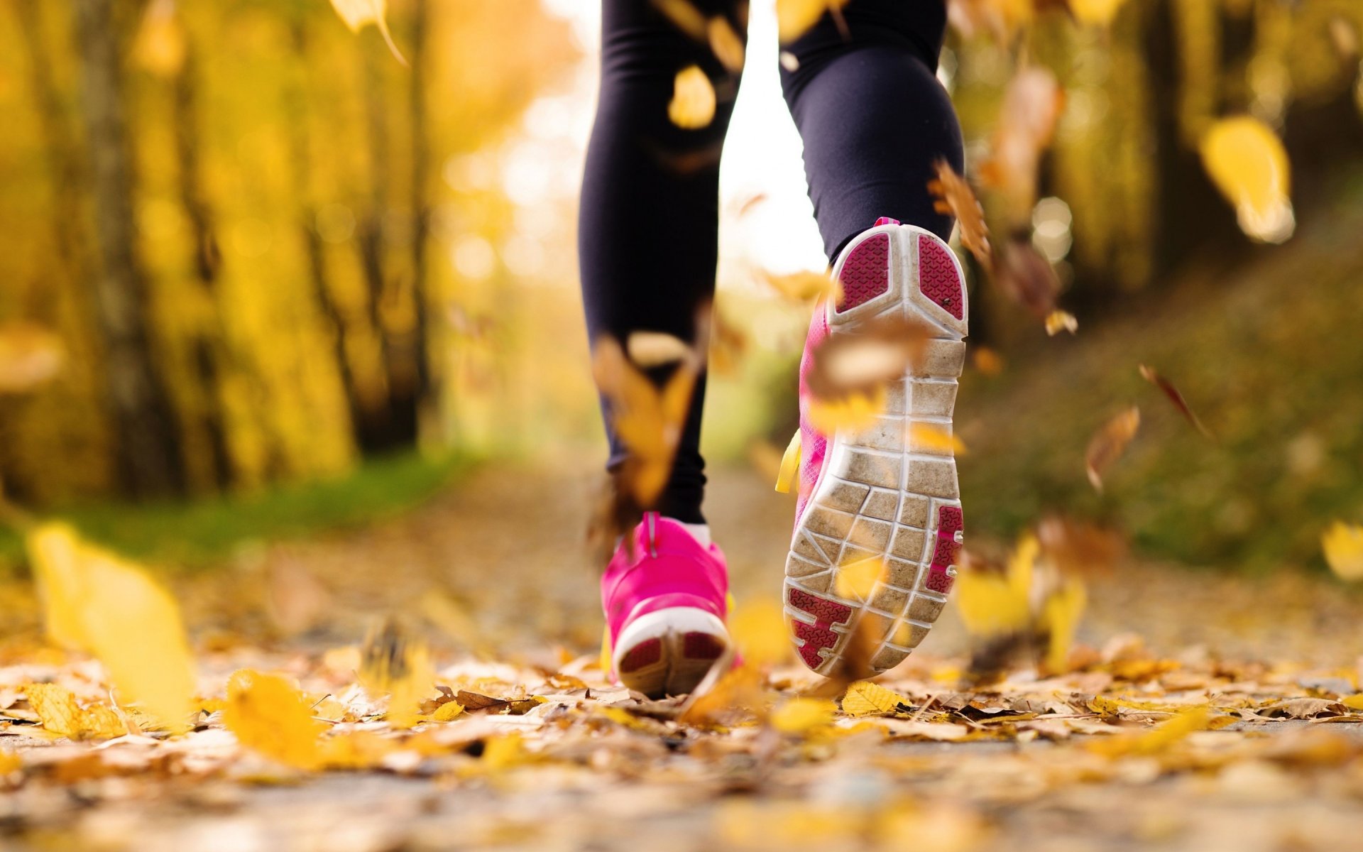 exercise jogging running shoes autumn