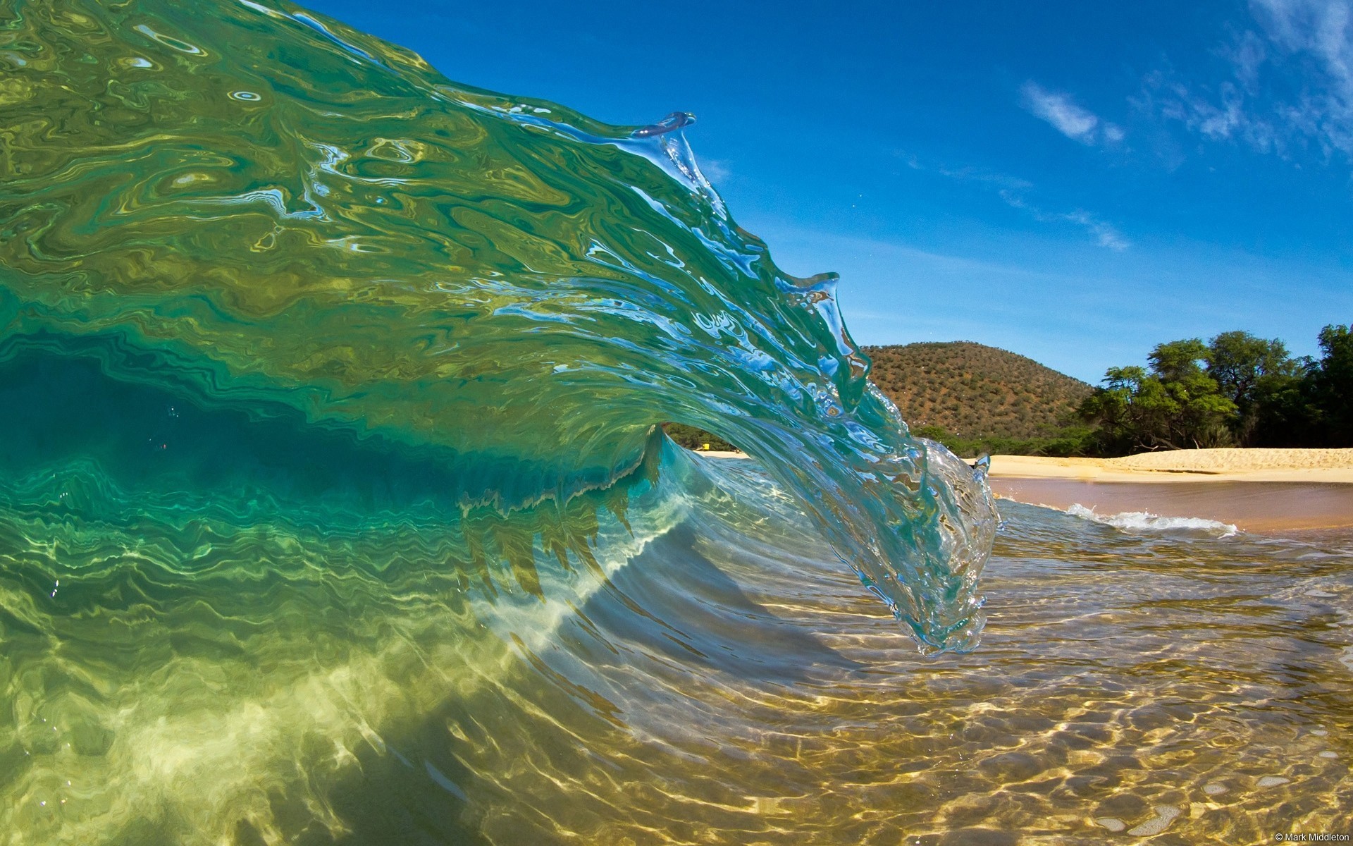 vague hawaii plage tourbillon