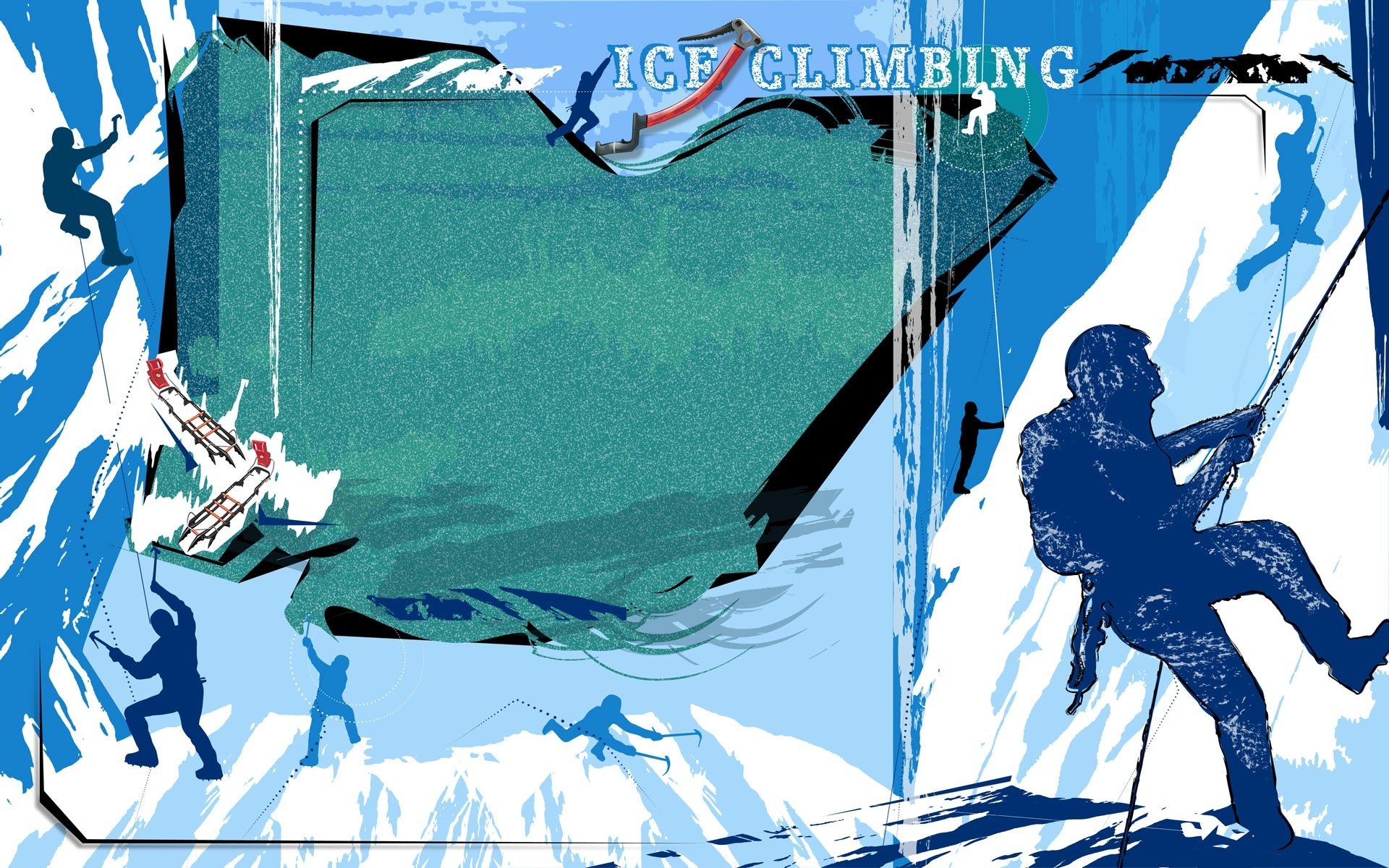 escalade sur glace papier peint silhouette alpinisme abstraction montagne glace neige escalade vecteur