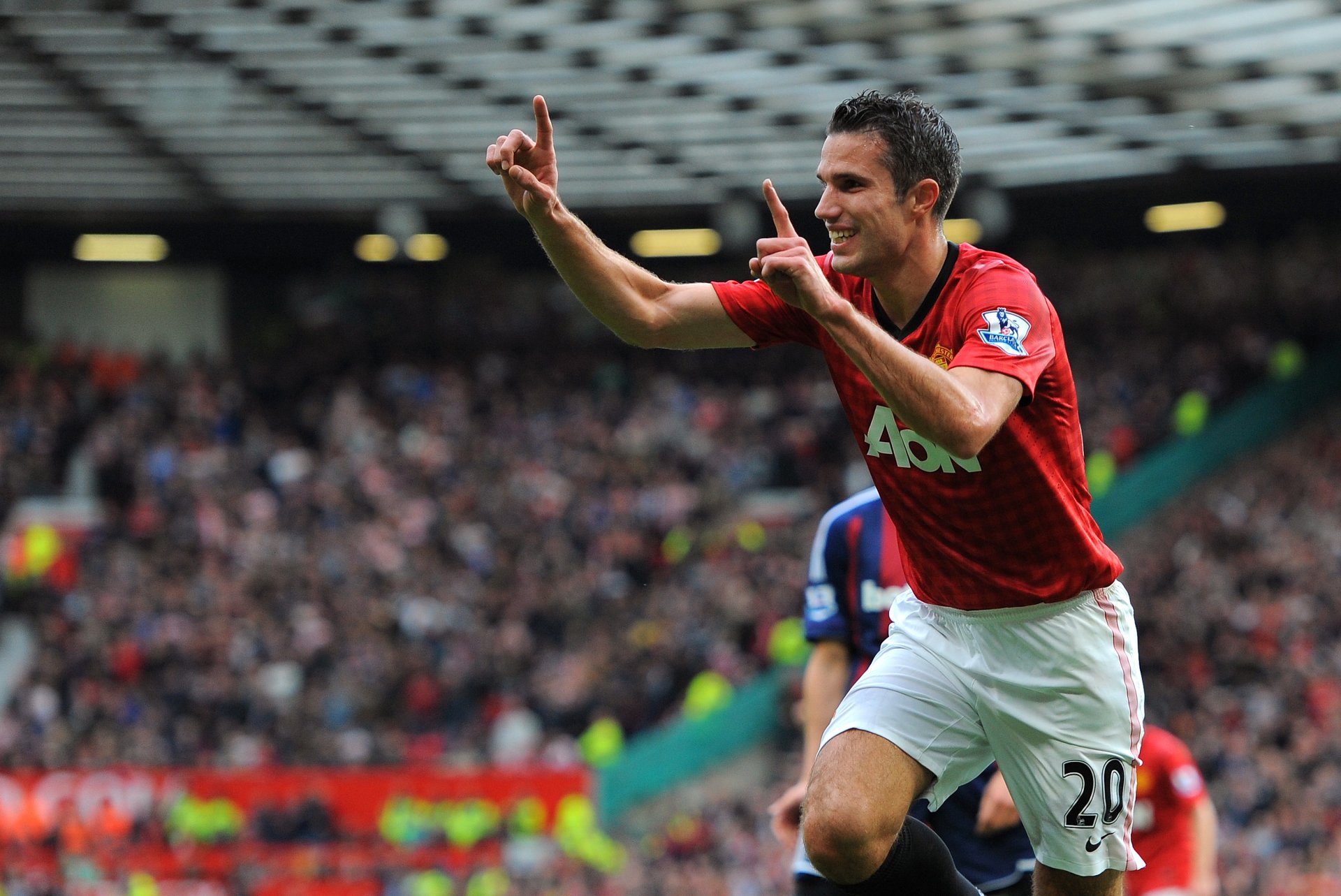 robin van persie robin percy uniforme club manchester united jugador futbolista gol celebración fútbol