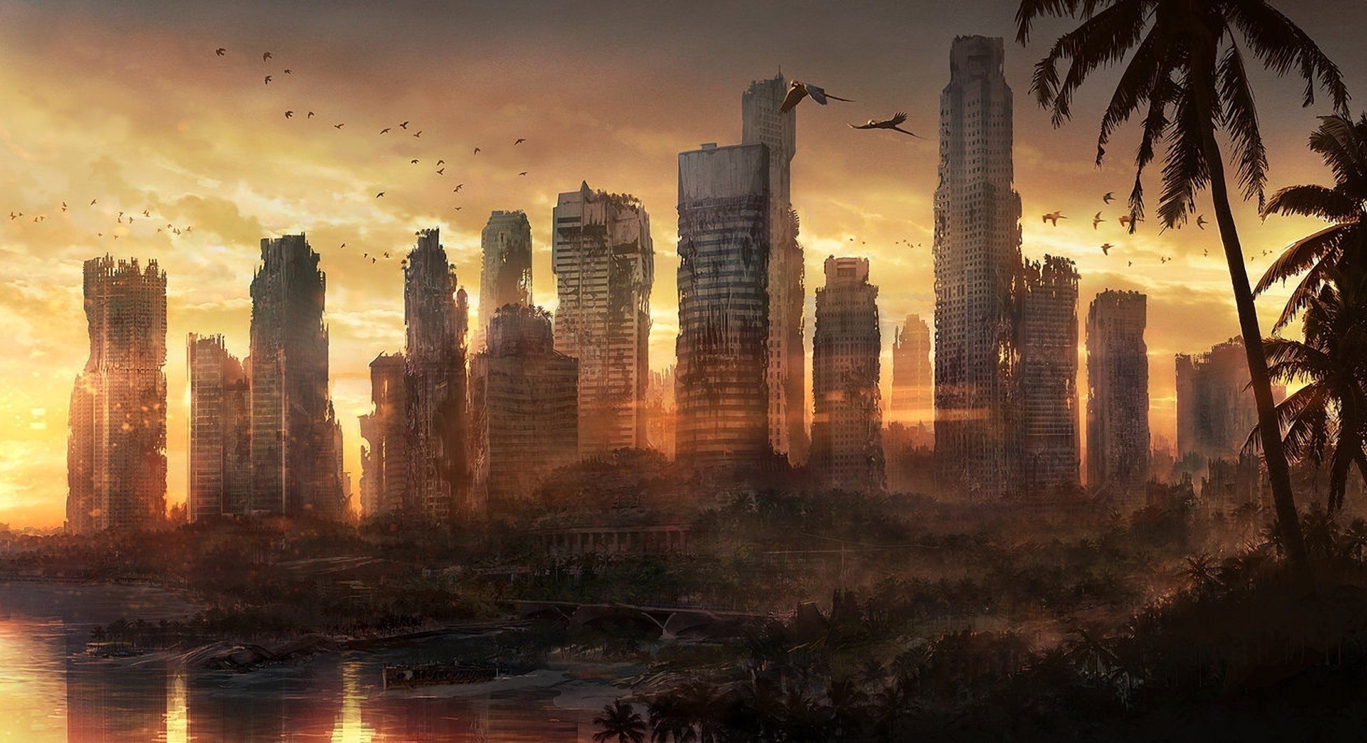 ingapore post-apocalyptic singapore city ruins art