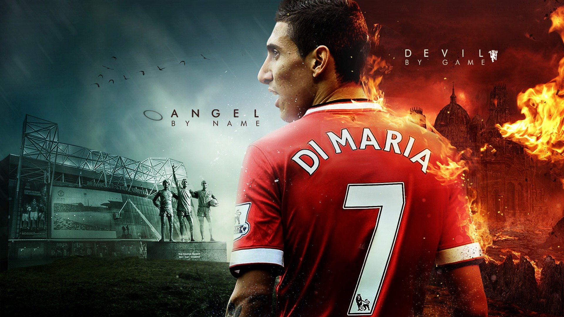 di maria manchester united mu mu footballeur diable real madrid