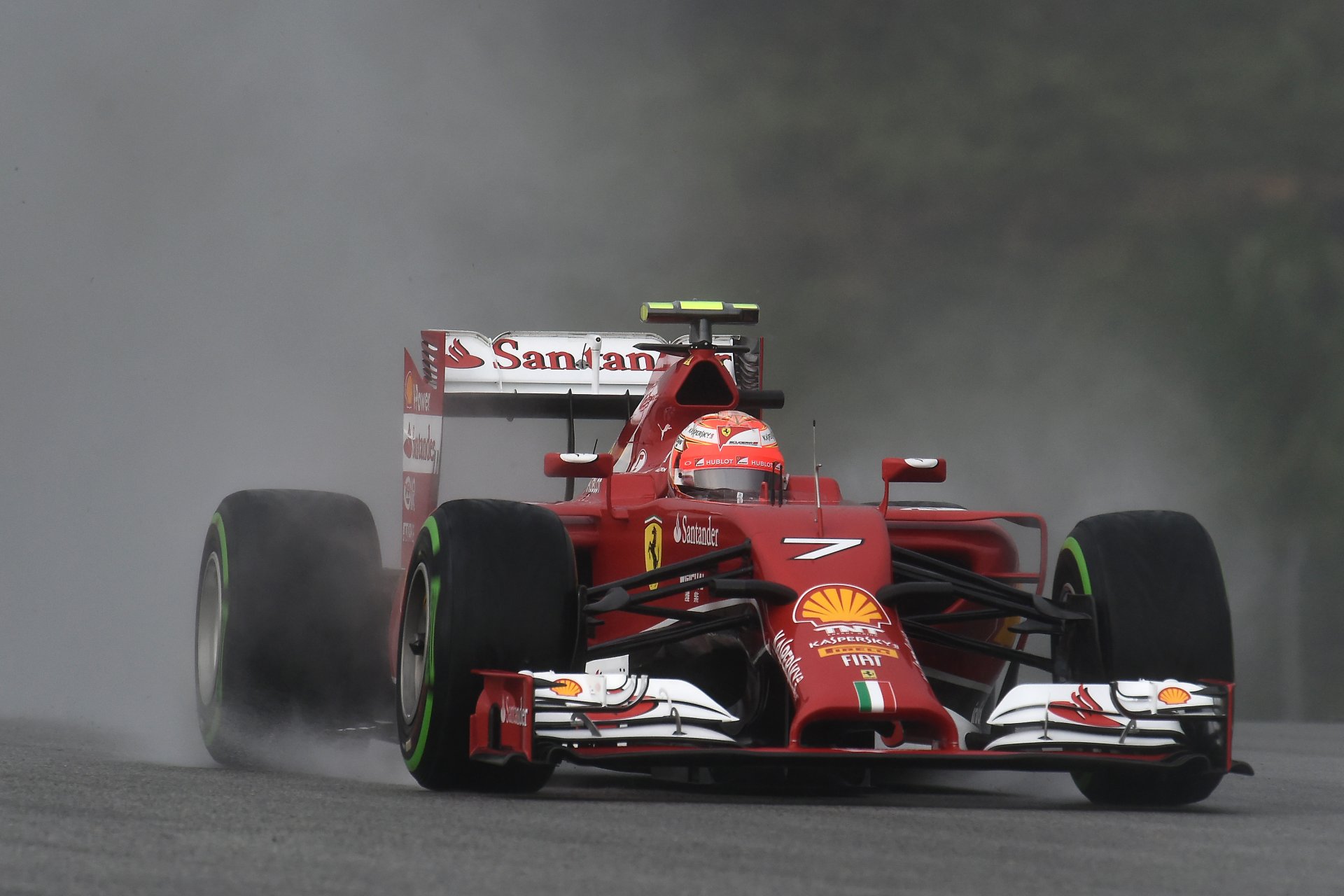 f1 ferrari f14t kimi räikkönen regen formel