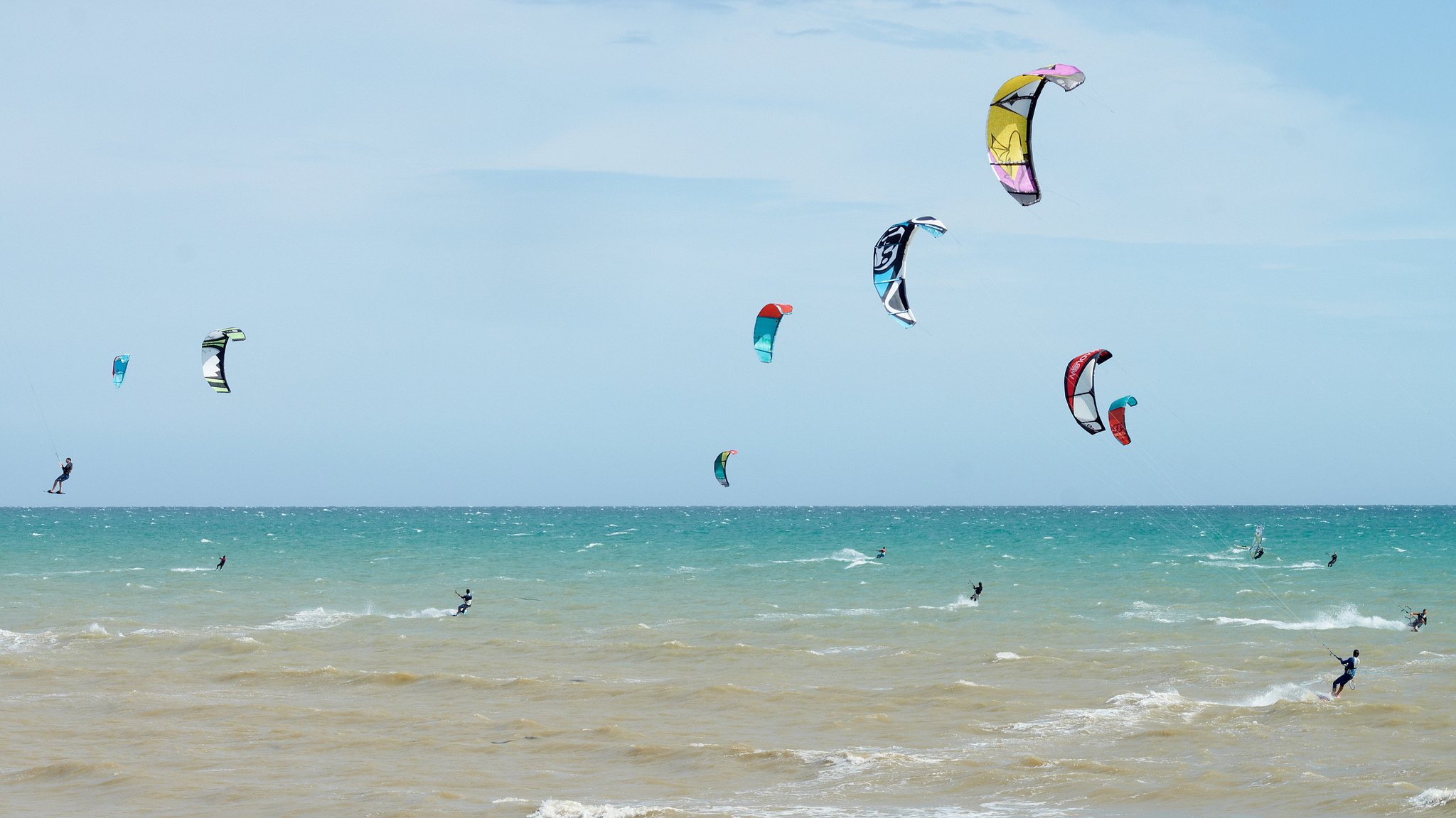 cielo mar viento kitesurf tablero paracaídas