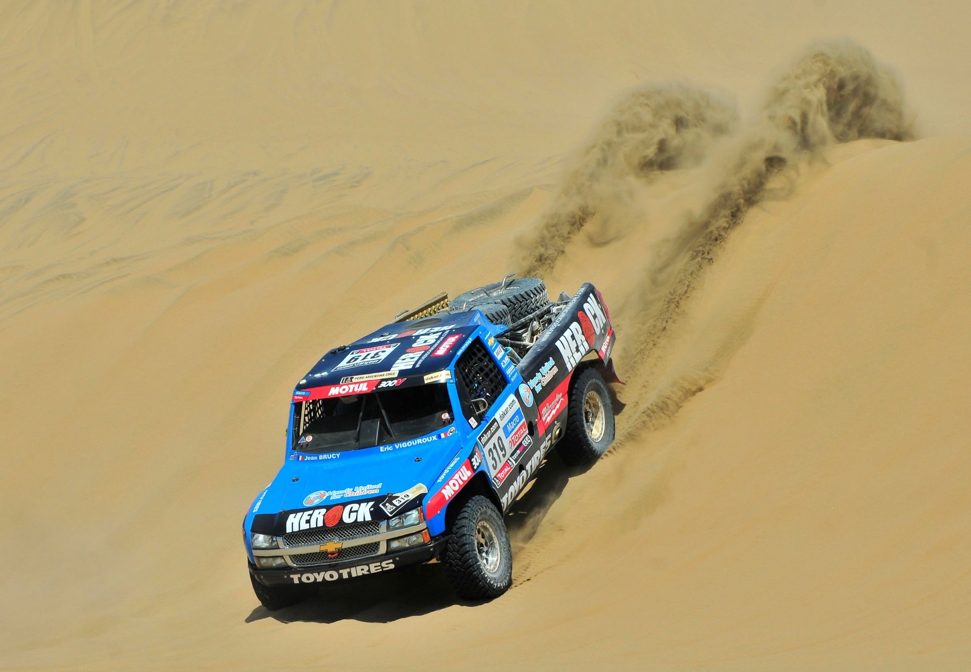 chevrolet chevrolet dakar rally rally sabbia deserto blu