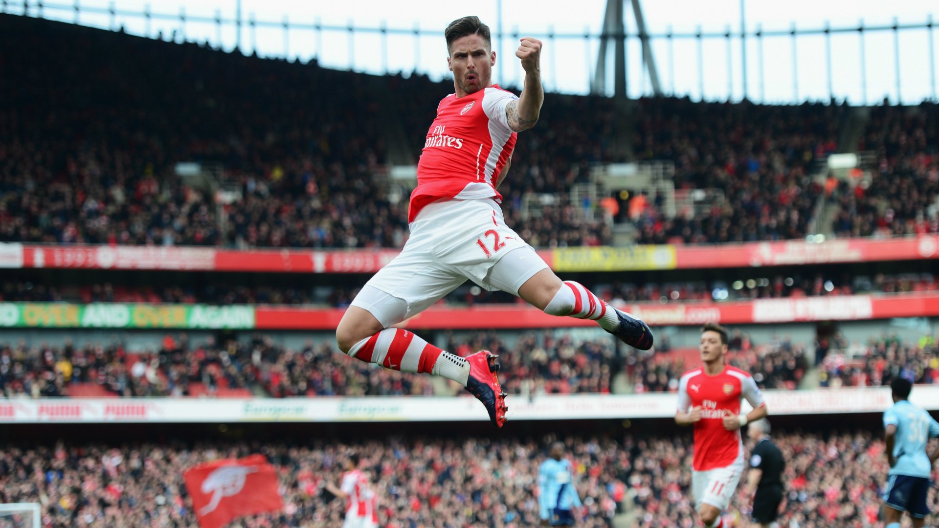 arsenal fußballverein gunners olivier giroud giroud mesut özil stadion hintergrund