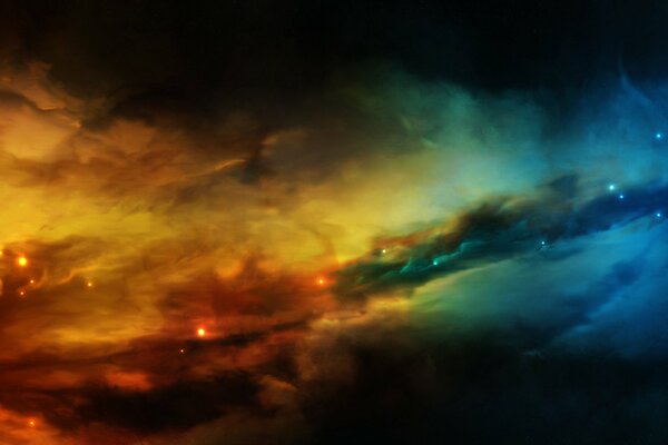 Nebulosa stellare nello spazio