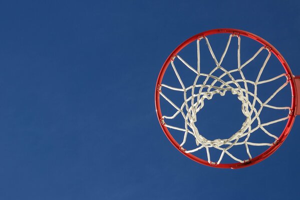 The blue sky peeks through the sports ring