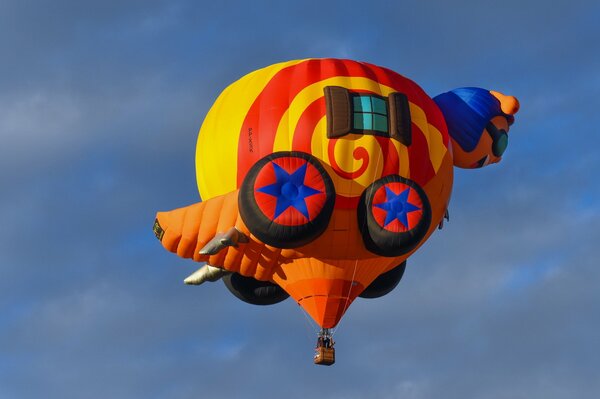 Colorful funny balloon in the sky